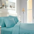 thumbnail image 1 of 1800 Count 4 Piece Bed Sheet Set Deep Pocket Comfort Bed Sheets Queen Size Bed Beach Blue Color Bed Sheet, 1 of 2