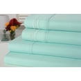 thumbnail image 1 of 1800 Count Bamboo Egyptian Comfort Extra Soft 3 Line Embroidered Bed Sheets 4 Piece Set - 6 Colors - King / Aqua, 1 of 1