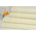 thumbnail image 1 of 1800 Count Bamboo Egyptian Comfort Extra Soft Solid Bed Sheets 4 Piece Set - 8 Colors - Queen / Ivory, 1 of 20