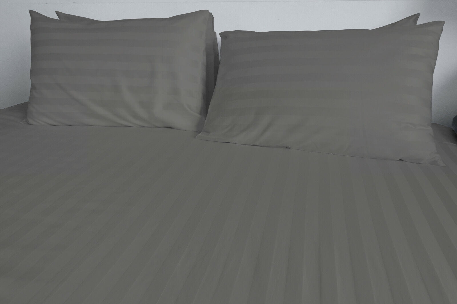 1800 Count Cotton Bamboo Feel Dobby Striped Sheet Set Deep Pockets 4 Piece Set
