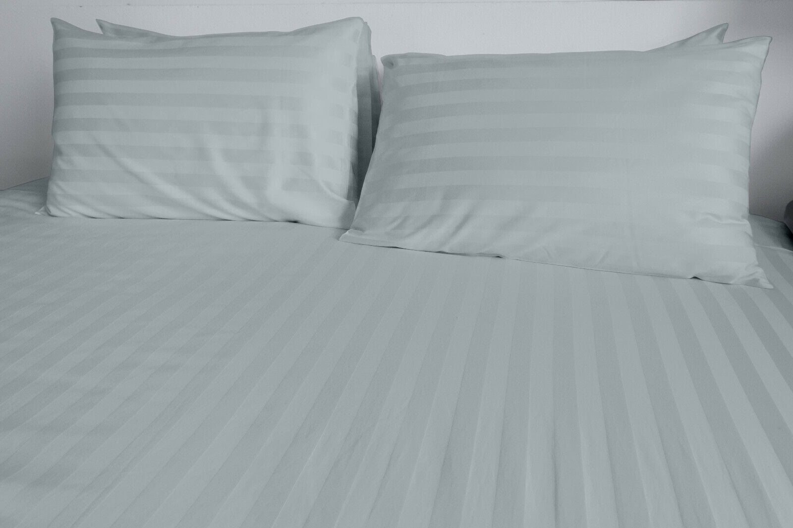 1800 Count Cotton Bamboo Feel Dobby Striped Sheet Set Deep Pockets 4 Piece Set
