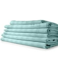 thumbnail image 1 of 1800 Count Cotton & Bamboo Feel Dobby Striped Sheet Set Deep Pockets 4 Piece Sheets, 1 of 9