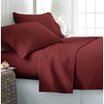 thumbnail image 1 of 1800 Greek Collection 16-inch Deep Pocket Super Soft 4-Piece Bedding Sheet Set Twin Burgundy, 1 of 1