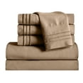 thumbnail image 1 of 1800 Microfiber Bed Sheet Set 6 Piece Bed Sheets Deep Pocket -California King Taupe, 1 of 4