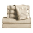 thumbnail image 1 of 1800 Microfiber Bed Sheet Set 6 Piece Bed Sheets Deep Pocket -Full Cream, 1 of 4
