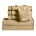 thumbnail image 1 of 1800 Microfiber Bed Sheet Set 6 Piece Bed Sheets Deep Pocket -King Gold, 1 of 5