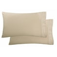 thumbnail image 1 of 1800 Preimer Hotel Collection Egyptian Quality Super Soft Wrinkle Free 2-Piece Pillowcases- King Size-Cream, 1 of 4