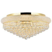 1800 Primo Collection Flush Mount D28in H13in Lt:15 Gold Finish (Royal Cut Crystals)