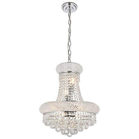 1800 Primo Collection Hanging Fixture D16in H20in Lt:8 Chrome Finish (Royal Cut Crystal)