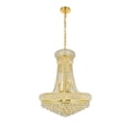 thumbnail image 1 of 1800 Primo Collection Hanging Fixture D24in H32in Lt:14 Gold Finish (Royal Cut Crystals), 1 of 7