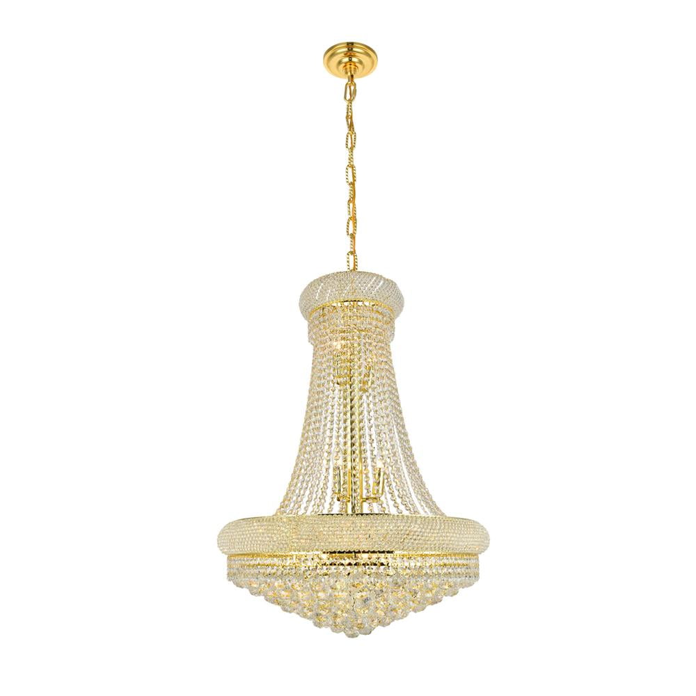 Primo 14-Light Gold Chandelier with Clear Royal Cut Crystals