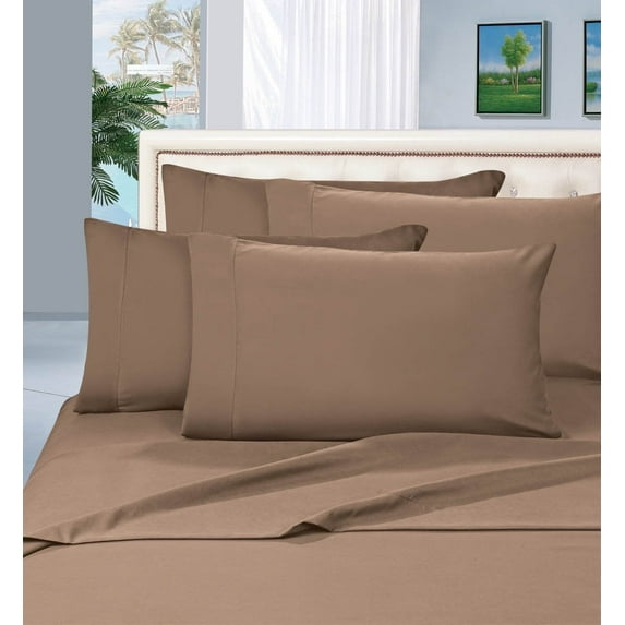 1800 Series 4-Piece Bed Sheet Set, Deep Pocket up to 16 inch, California King, Taupe