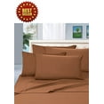 thumbnail image 1 of 1800 Series 4-Piece Bed Sheet Set, Deep Pocket up to 16 inch, Split King, Mocha Chocolate, 1 of 1