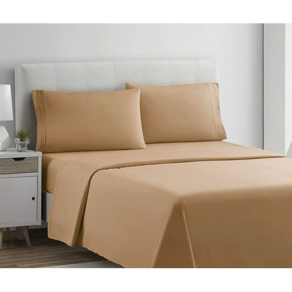 1800 Series 4 Piece Bed Sheet Set Hotel Luxury Ultra Soft Deep Pocket Bed Sheets