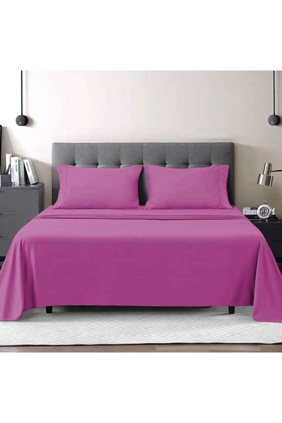 1800 Series 4 Piece Bed Sheet Set Hotel Quality Ultra Soft Deep Pocket Bed Sheet