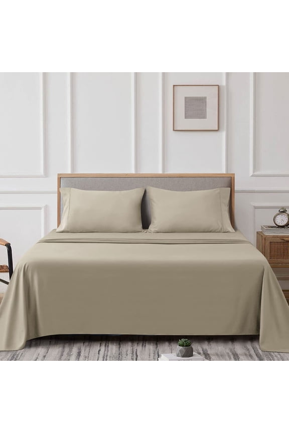 1800 Series 4 Piece Bed Sheet Set Hotel Quality Ultra Soft Deep Pocket Bed Sheet