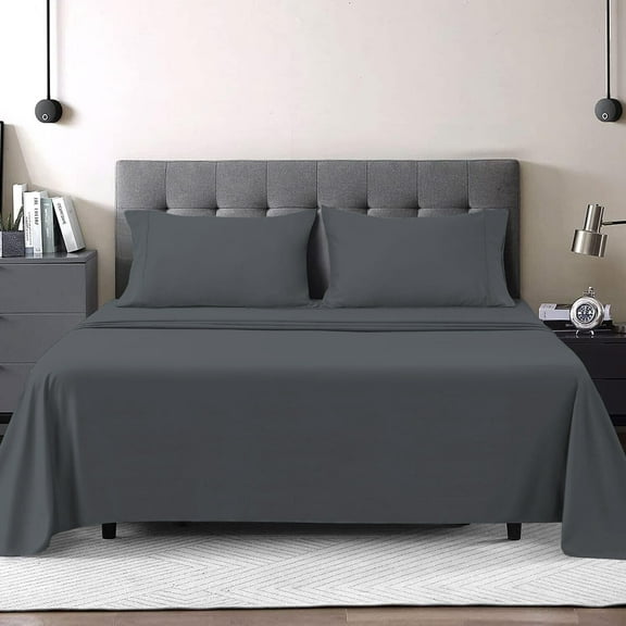 1800 Series 4 Piece Bed Sheet Set Hotel Quality Ultra Soft Deep Pocket Bed Sheet