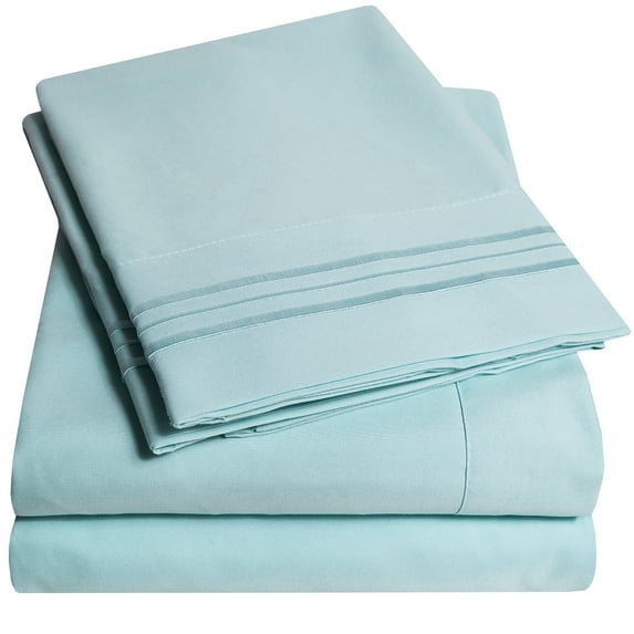 1800 Series 4 Piece Deep Pocket Bedroom Bed Sheet Set California King - Mist