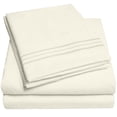 thumbnail image 1 of 1800 Series 4 Piece Deep Pocket Bedroom Bed Sheet Set RV Queen - Ivory, 1 of 2