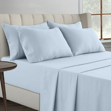 1800 Series 6 Piece Bed Sheet Set Soft Deep Pocket Twin King Queen Full Sheets