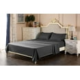 thumbnail image 1 of 1800 Series Brushed Microfiber 15 Inch Deep Pocket Three Quarter Size Sheet Set - Wrinkle, Fade, - Hypoallergenic - Solid Black, 1 of 6
