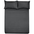 thumbnail image 1 of 1800 Series Brushed Microfiber- 24 Inch Deep Pocket Short Queen Camper RV/Trailer Sheet Set (60x75), Solid Black - Wrinkle, Fade Resistant, Easy to care, 1 of 5