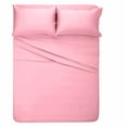 thumbnail image 1 of 1800 Series Brushed Microfiber 29 Inch Deep Deep Pocket Three Quarter Size Sheet Set - Wrinkle, Fade, - Hypoallergenic - Solid Pink, 1 of 1