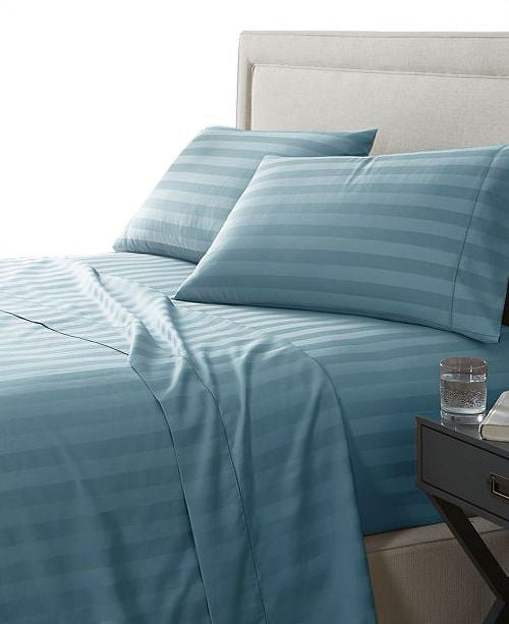 1800 Series Brushed Microfiber 4pc Attached Waterbed Sheet Queen Size ( With Pole Inserts