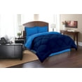 thumbnail image 1 of 1800 Series Goose Down Alternative Reversible Comforter - Hypoallergenic - All Season-, King/Cal King, Navy/Aqua, 1 of 1