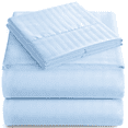 thumbnail image 1 of Elaine Karen Bedding Set with Flat Sheet, Fitted Bed Sheet & Pillowcases, Twin Light Blue, 1 of 9