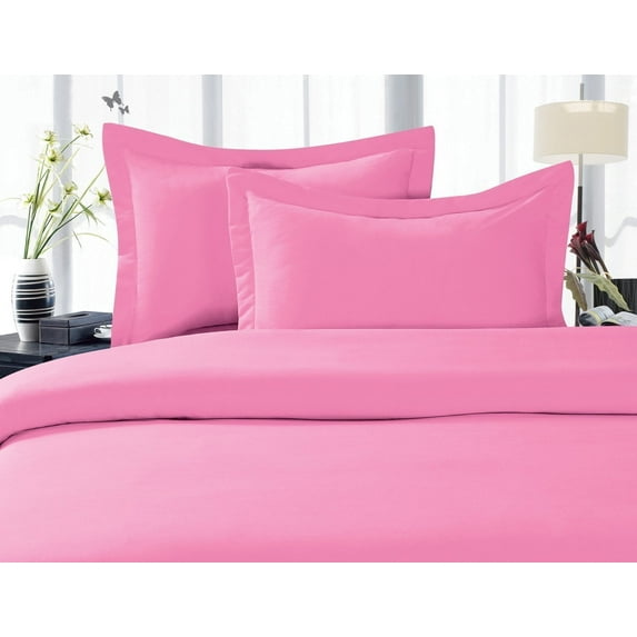 1800 Series Wrinkle 4-Piece Bed Sheet set, Deep Pocket - Full Light Pink