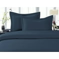 thumbnail image 1 of 1800 Series Wrinkle 4-Piece Bed Sheet set, Deep Pocket - Queen Navy Blue, 1 of 4