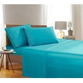 thumbnail image 1 of 1800 Series WrinkleFree 4Piece Bed Sheet Set, 16 inch Deep Pocket, King Turquoise, 1 of 6