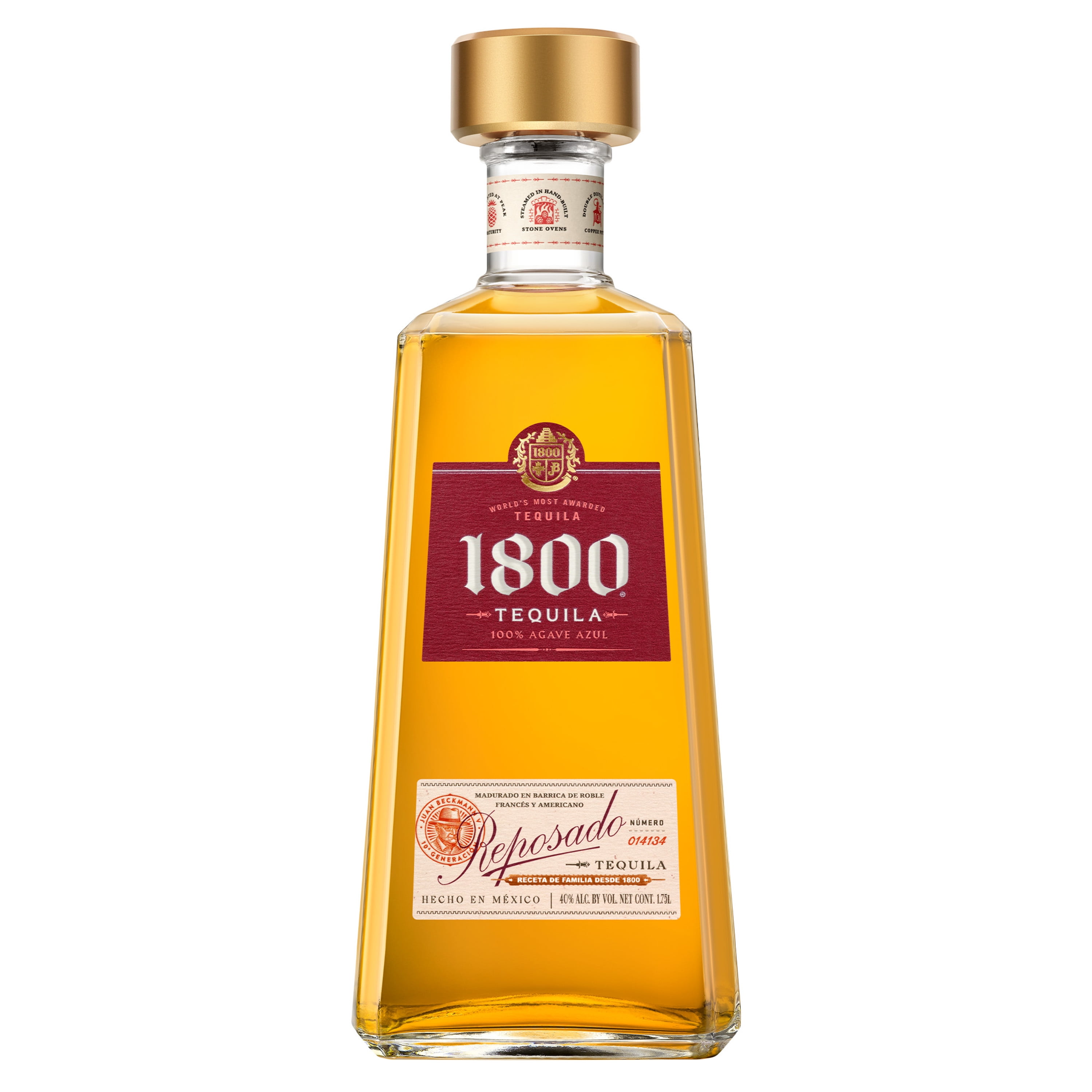 1800® Tequila Reposado, 40% ABV, 80 Proof, 1 Count, 1.75 L Glass Bottle -  Walmart.com