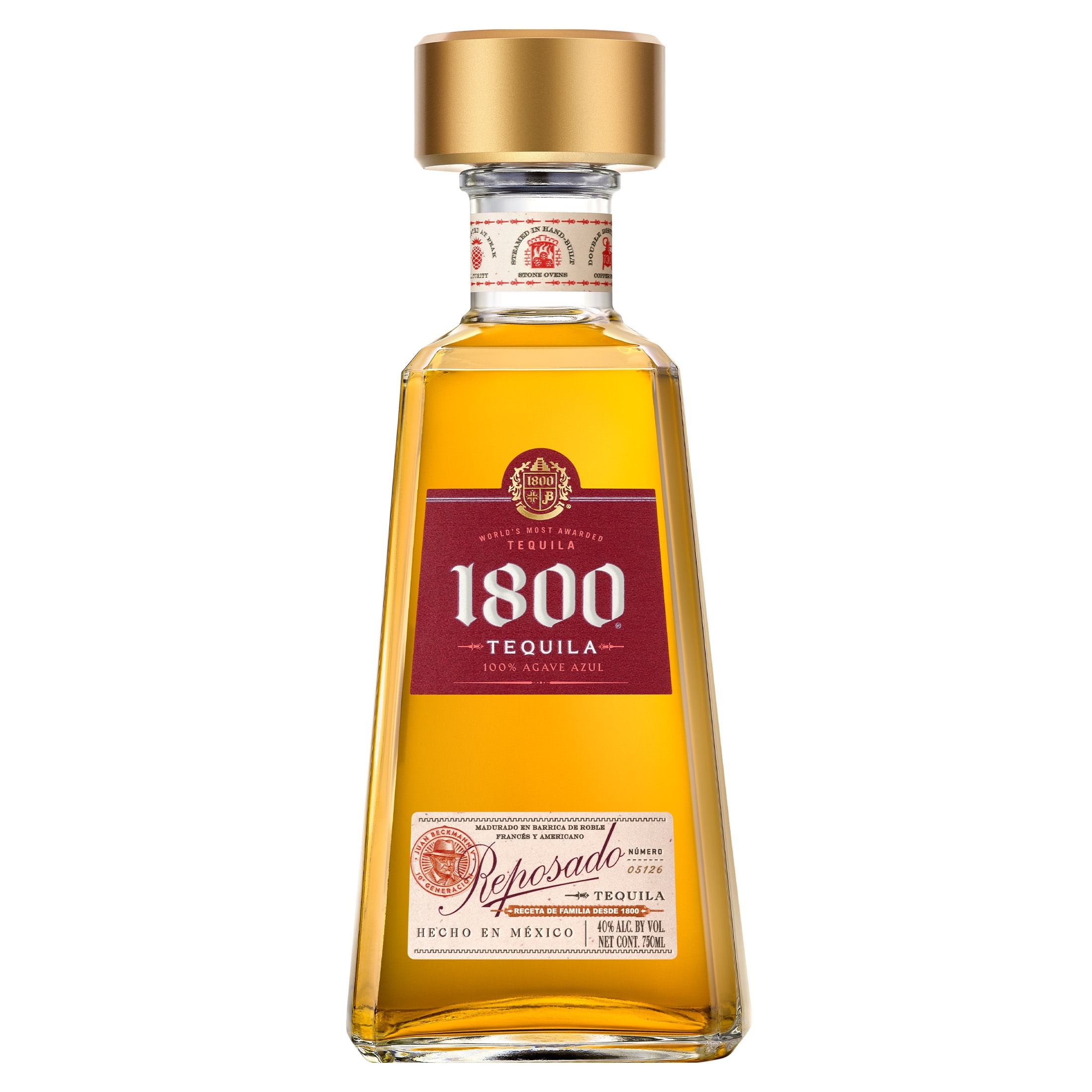 1800 Tequila Reposado, 750 ml Glass Bottle, 40% ABV - Walmart.com