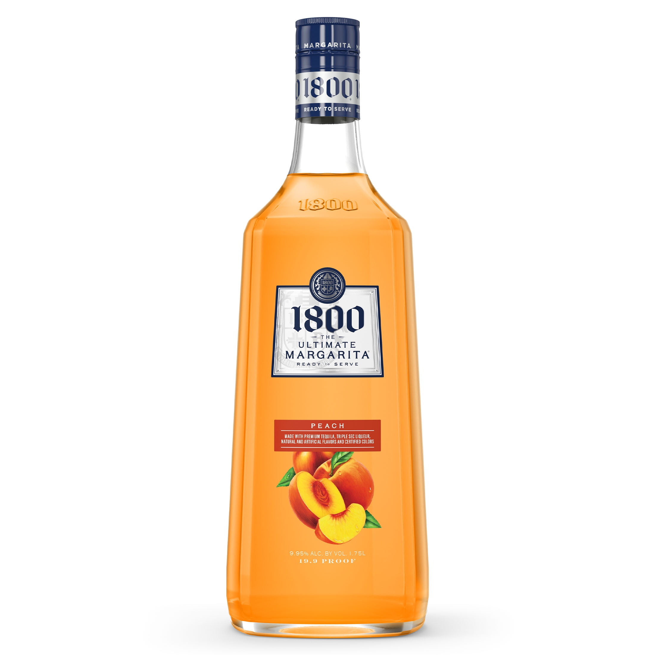 1800 The Ultimate Margarita Peach Cocktail, 1.75 L Glass Bottle
