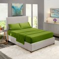 thumbnail image 1 of 1800 Thread Count 3 Piece Deep Pocket Egyptian Comfort Bedroom Bedding Sheet Set Twin Size Calla Green Colour, 1 of 5