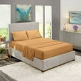 thumbnail image 1 of 1800 Thread Count 4 Piece Deep Pocket Egyptian Comfort Bedroom Bedding Sheet Set Queen Size Mocha Brown Colour, 1 of 6
