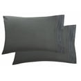 thumbnail image 1 of 1800 Thread Count Egyptian Quality Super Soft Wrinkle Free 2-Piece Pillowcases- Standard Size-Grey, 1 of 4