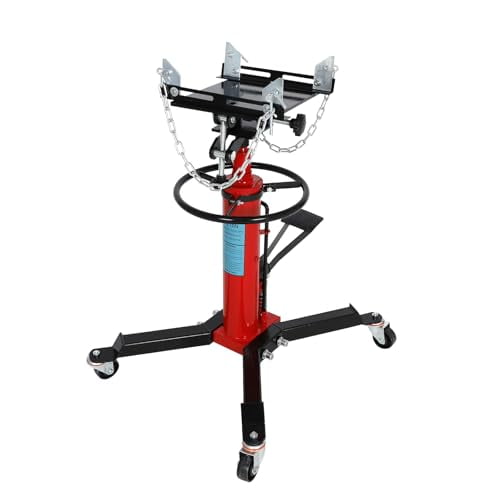 1800 lbs Capacity Transmission Jack, 2 Stage Adjustable Telescoping Hydrulic Transmission Jack with Integrated Foot Pedal & 360Swivel Wheel, 34" to 68" Lifting Range