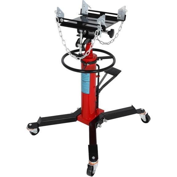 1800 lbs Capacity Transmission Jack, 2 Stage Adjustable Telescoping Hydrulic Transmission Jack with Integrated Foot Pedal & 360Swivel Wheel, 34" to 68" Lifting Range