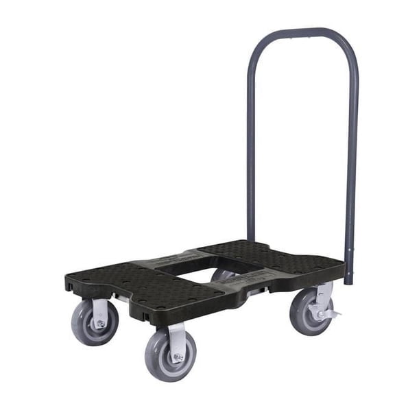 1800 lbs Super-Duty Professional E-Track Push Cart Dolly - Black