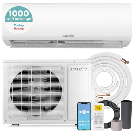 18000 BTU Indoor and Outdoor Mini Split AC Unit Kit – 230V Smart Cooling & Heating Mini Split AC with WiFi, Includes Installation Kit, Perfect for Bedrooms, Living Spaces, and Offices