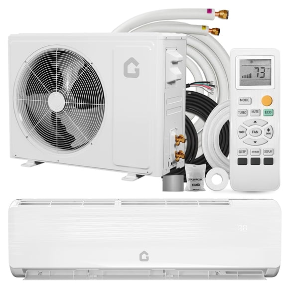18000 BTU Mini Split Air Conditioner - 19 SEER2 Ductless Inverter AC with 208-230V, Cools Up to 1250 Sq. Ft, Built-in Heat Pump System, White