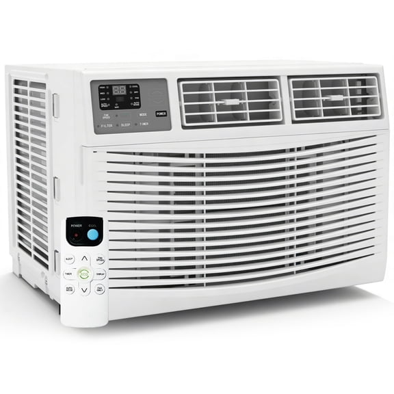 18000 BTU Smart Window Air Conditioner 1000 sq. ft. Coverage, LED Display, Remote Control, Dehumidifier/Fan Modes, Whisper-Quiet, Energy-Saving Design, 24-Hour Timer, 208/230 VOLTS