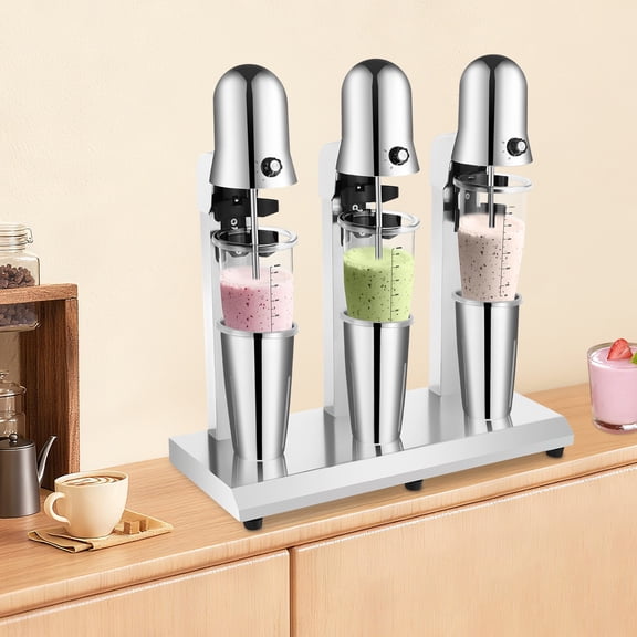 18000rpm 180W 3 Head Drink Mixer Milkshake Maker Milkshake Machine Stainless Steel with Well-designed Cup