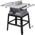 thumbnail image 1 of 1800W 10-Inch Professional Table Saw, 5000RPM Portable Jobside Table Saw with Stand & Push Stick for Woodworking Projects, Gray, 1 of 7