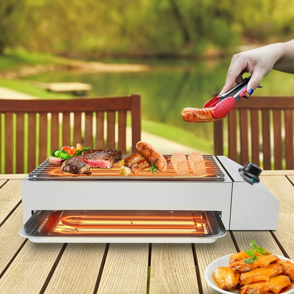 1800W 110V Barbecue Grill Garden Portable BBQ Stove High Quality Stainless Steel Grill