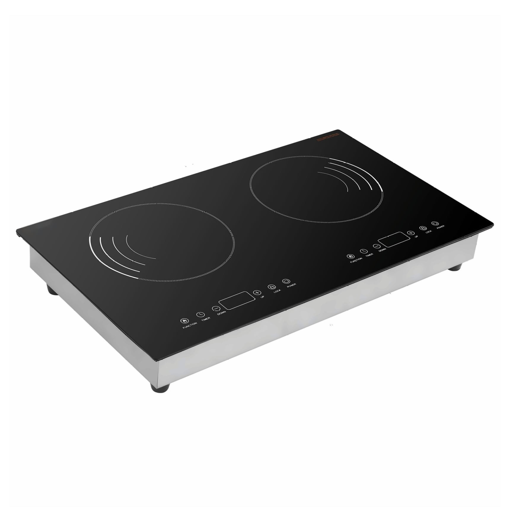 1800W 2 Burner Induction Cooktop, Electric Countertop Stove, Touch Control Panel, Built-in or Portable, Timer, Child Lock, Overheat Protection