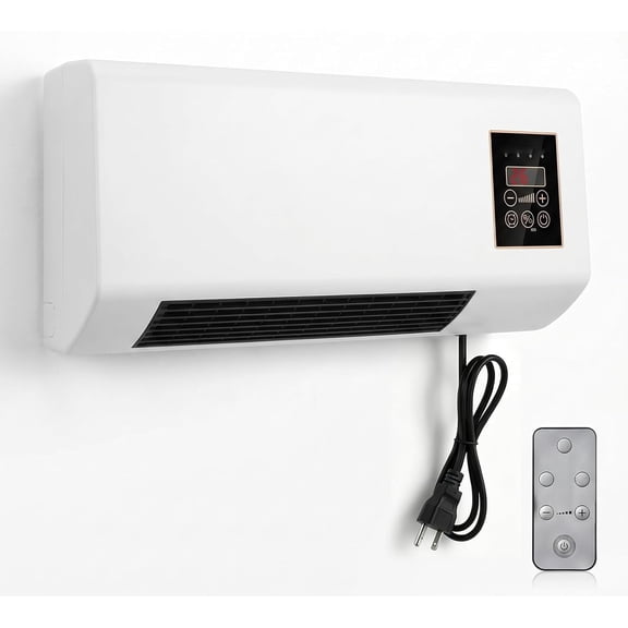 1800W 2 in 1 Wall Mounted Air Fan, Portable Ductless Heating and Cooling Mini Fan Unit for Baby Room Basement Studio